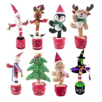 Dancing Cactus Toy Space Duck Rabbit 120 Songs Singing Talking Plush Figure Stuffed Animal Lion Monkey Cactus Toy for Kids