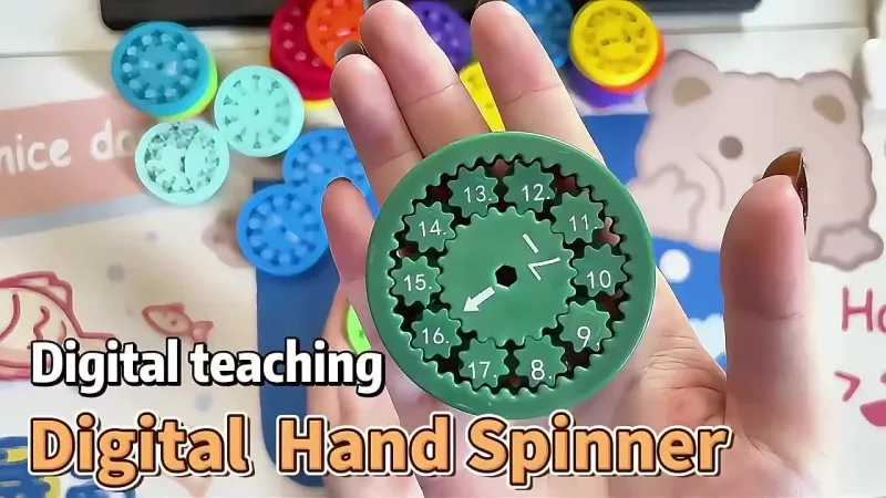 Fidgets Digital Custom Toys Spinner Relief Logo Sensory Stress Hand Add Subtract Multiply Divide Kids Fidget Spinner