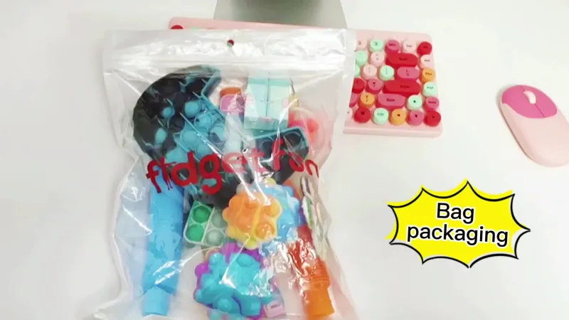 26 Piece 30Pcs Stress Relief Fidget Toys Set Sensory Ring Cube Spinners Treasure Chest Prizes Goodie Fidget Toys Set