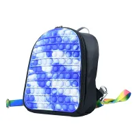 TOYSRUNNER Fast Shipping Silicone Fidget Backpack Pop Quality School Kids Bubble Book Bag on Medium Pop Backpack