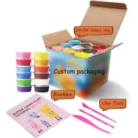 2020 New Educational Kids Toys Colors Modeling Playdough Customized DIY Air Dry Clay Kit