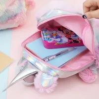 2020 Wholesale Kids Toys 3D Galaxy Backpack Colors Girls Plush Animal Fluffy Unicorn School Bags