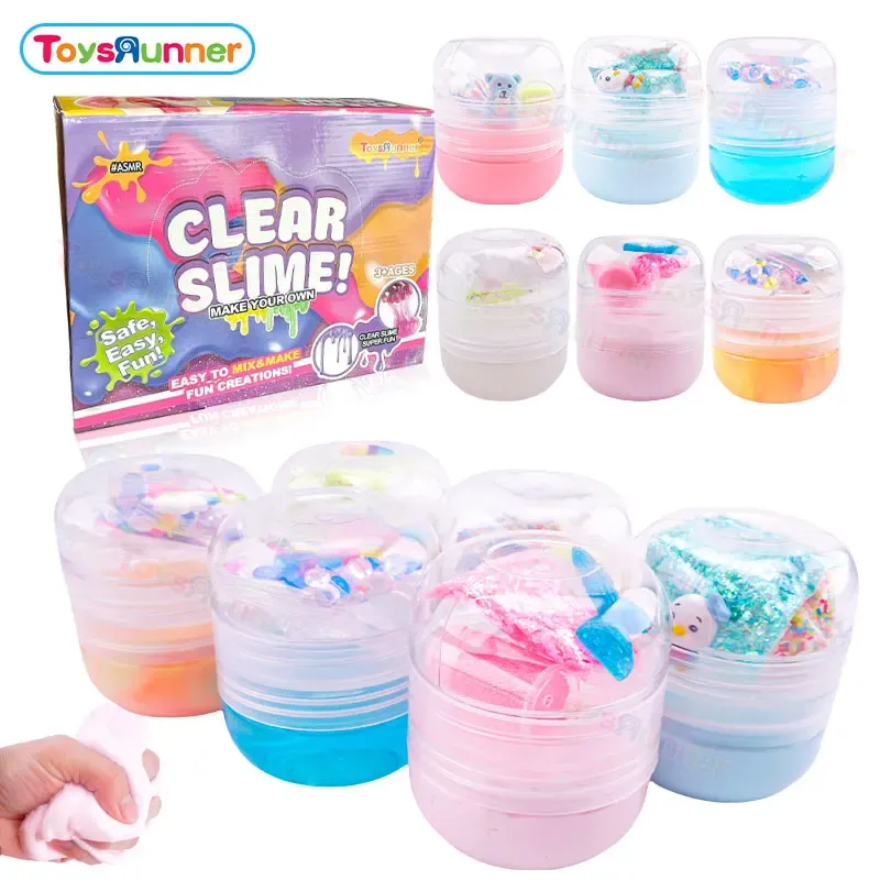 Halloween Fancy Kit De Clay Slime Raw Materials Squishy Maker Glow in the Dark Slime for Children