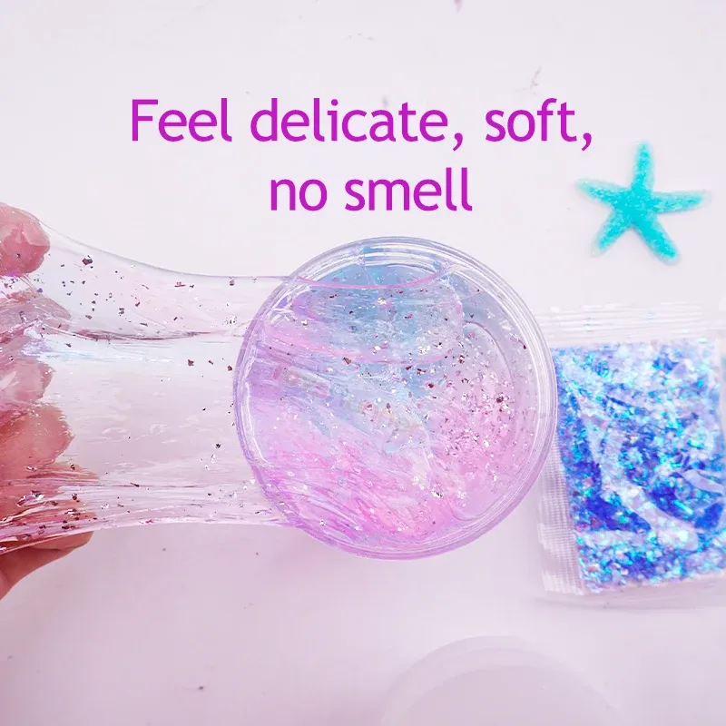 Cheap Price Playdough Clear Fluffy Slime Maker Diy Kit Ice Cream Toy Soft Clay Charm for Slime