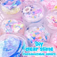 Cheap Price Playdough Clear Fluffy Slime Maker Diy Kit Ice Cream Toy Soft Clay Charm for Slime