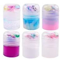 White Big Crystal Mud Clear Slime Bulk Supplies Packs Non Toxic Blue Toy Diy Slime Kit for Kids Wholesale