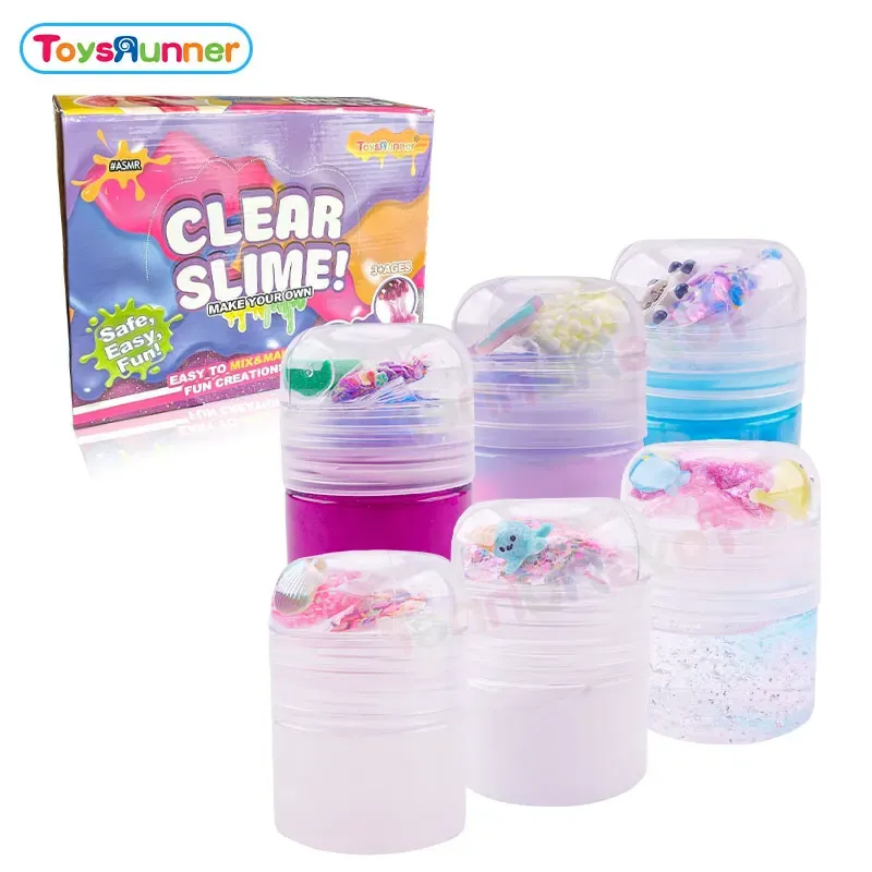 Kinds Kit Squishy Cloud Foam Slime Cleaning in Bulk Manufacturer Good Red Christmas Slime Set for Kids Diy New