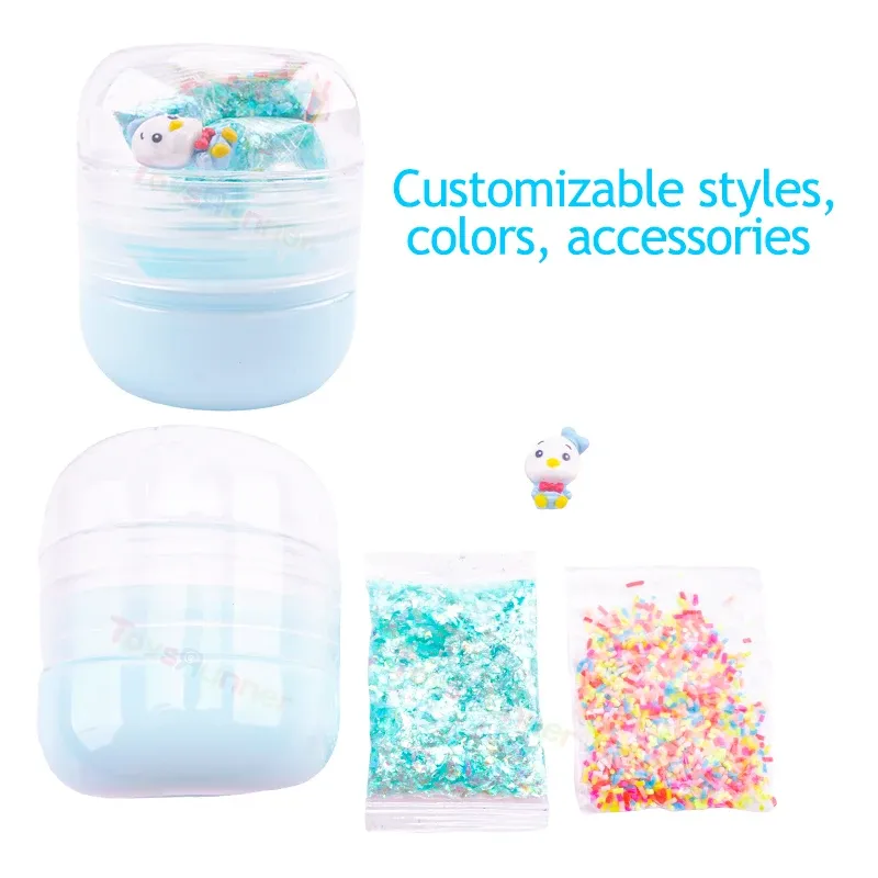 Kinds Kit Squishy Cloud Foam Slime Cleaning in Bulk Manufacturer Good Red Christmas Slime Set for Kids Diy New