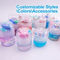 Kinds Kit Squishy Cloud Foam Slime Cleaning in Bulk Manufacturer Good Red Christmas Slime Set for Kids Diy New