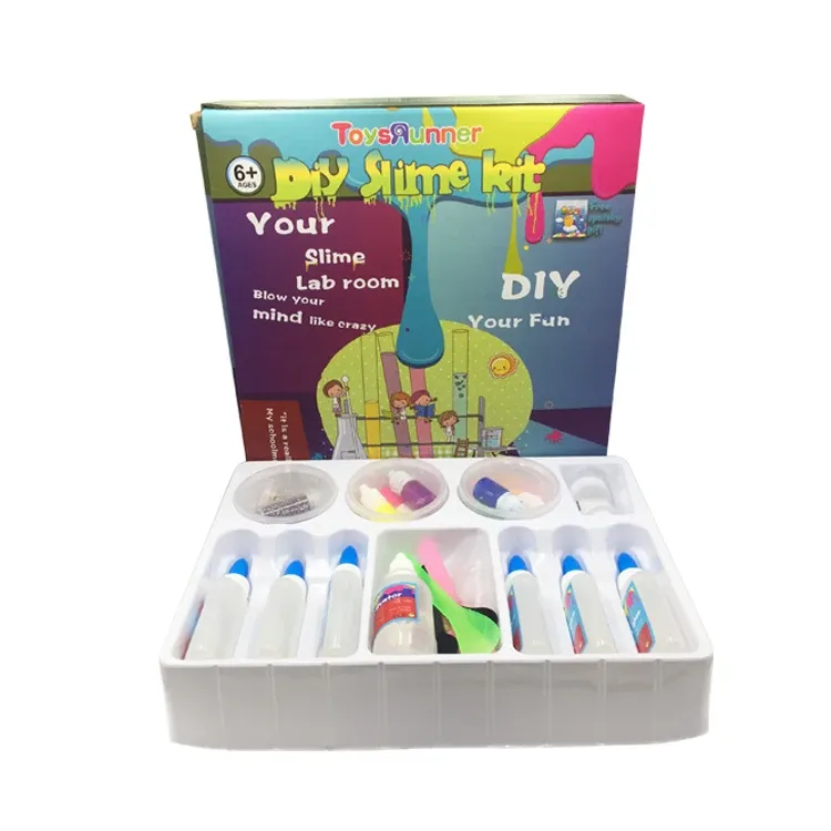 Funny Make Your Own Crazy Slime Supplies Kit Colorful Children Toys Glue Activator DIY Slime Kit