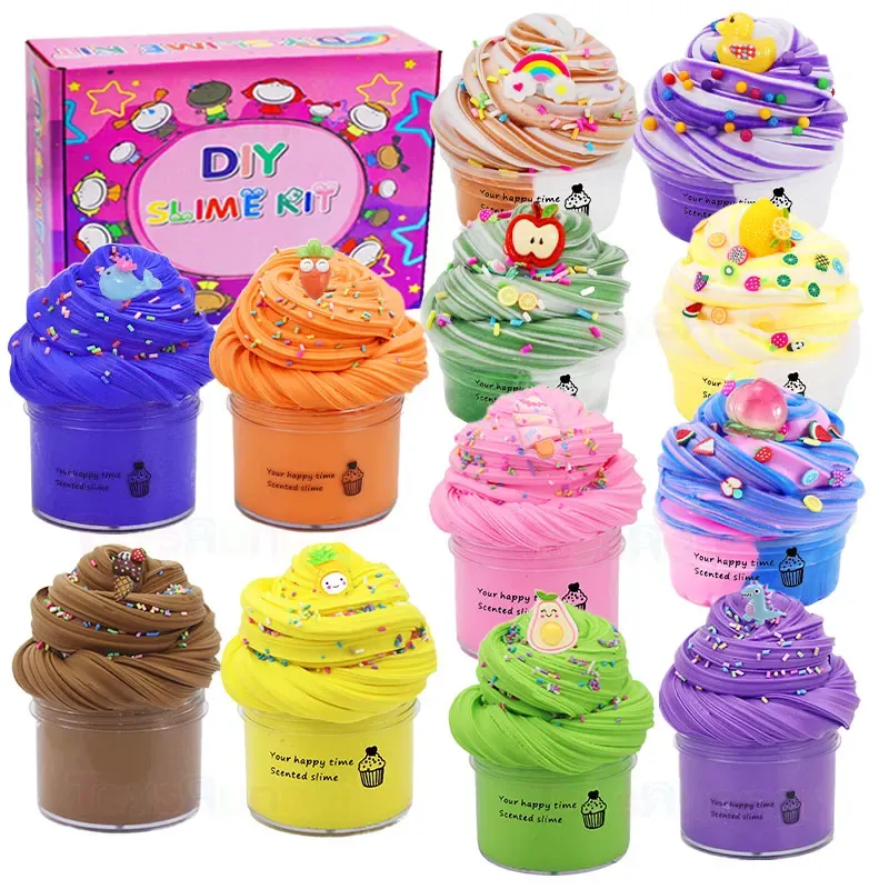 2019 Kids Accessories DIY Eco-Friendly Slime Clay Mermaid Slime Activator Stress Relief Play Dough Al Por Mayor