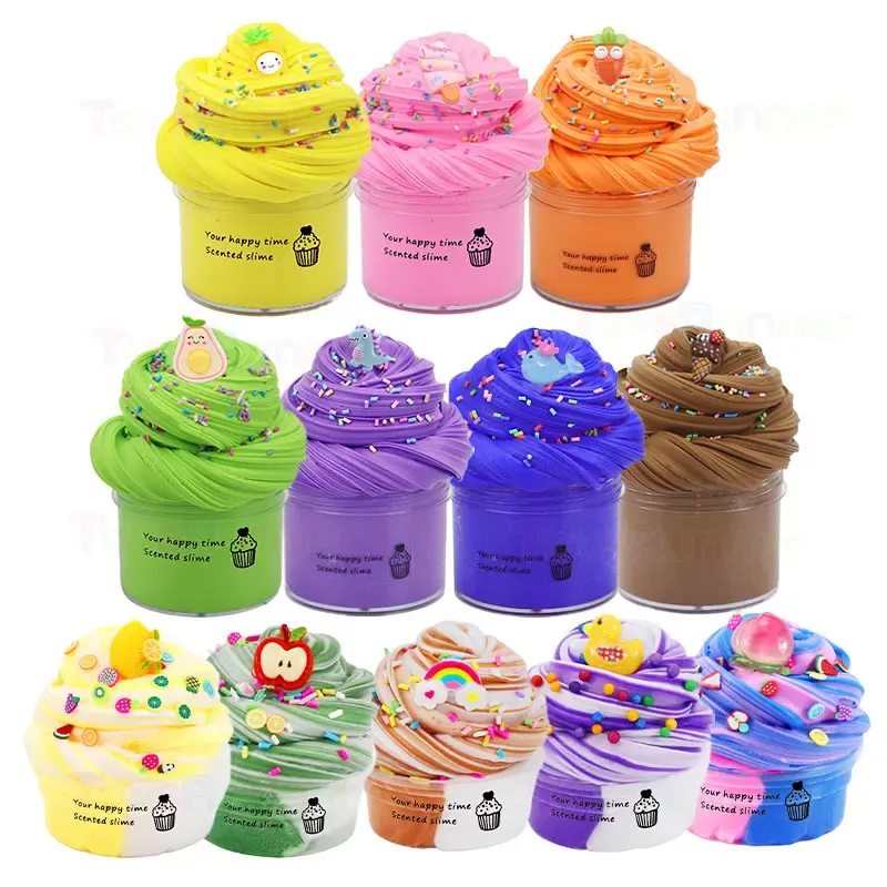 2019 Kids Accessories DIY Eco-Friendly Slime Clay Mermaid Slime Activator Stress Relief Play Dough Al Por Mayor