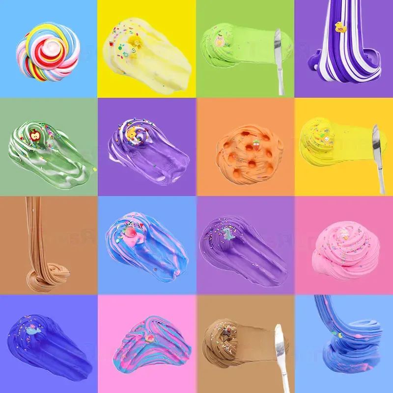 2019 Kids Accessories DIY Eco-Friendly Slime Clay Mermaid Slime Activator Stress Relief Play Dough Al Por Mayor