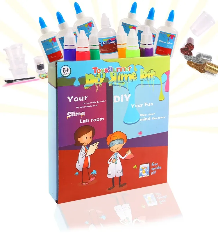 Glow in the Glowing Dark Sticky Diy Make Your Own Glue Activator Slime Making Kit Sale Fun Slime Kit Set