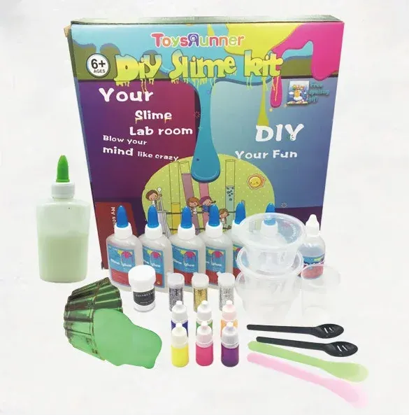 Glow in the Glowing Dark Sticky Diy Make Your Own Glue Activator Slime Making Kit Sale Fun Slime Kit Set
