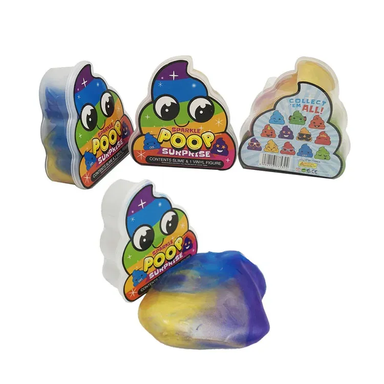 2019 Hot Sale Crystal Slime Japan Korea Poop Slime Toys Vinyl Sparkle Slime