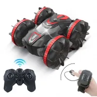 Mini Rc Car Amphibious Atv Vehicle Land Water Hand Controlled Gesture 360 Rotating Fishing Boat Rc Car Amphibious for Sale