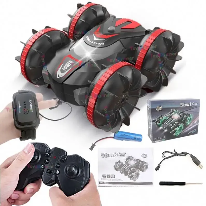 Mini Rc Car Amphibious Atv Vehicle Land Water Hand Controlled Gesture 360 Rotating Fishing Boat Rc Car Amphibious for Sale