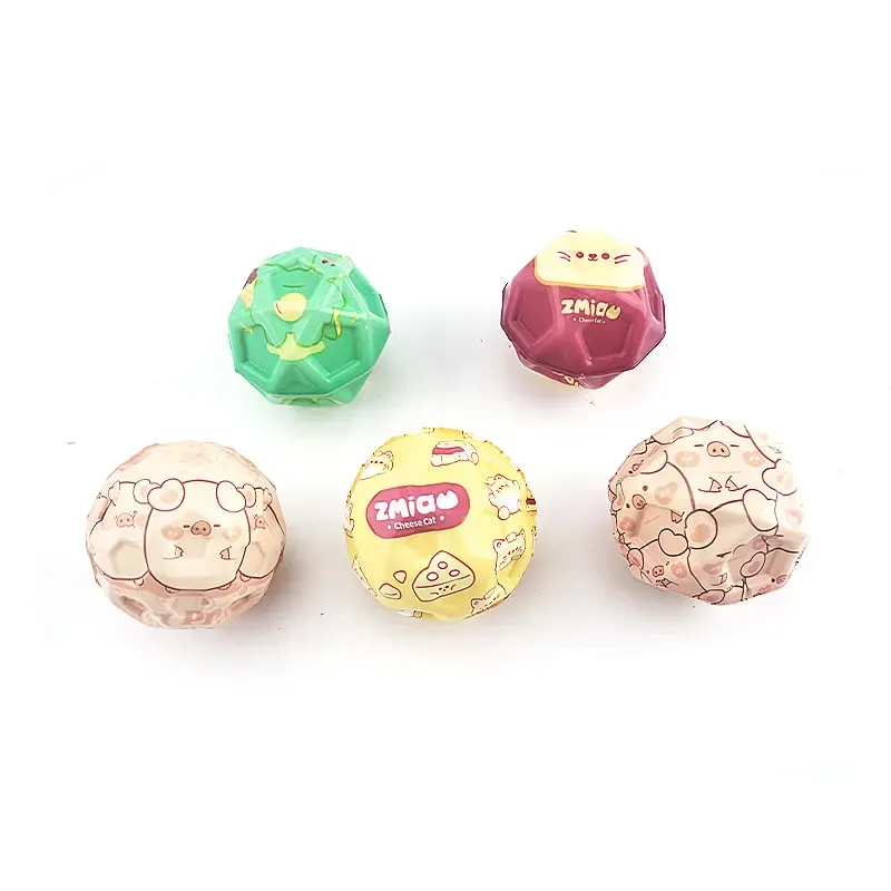 Custom Logo Rainbow Cat Ball Stress Relief Toy Creamy Round Shape Soccer Squeeze Jumbo Stress Ball