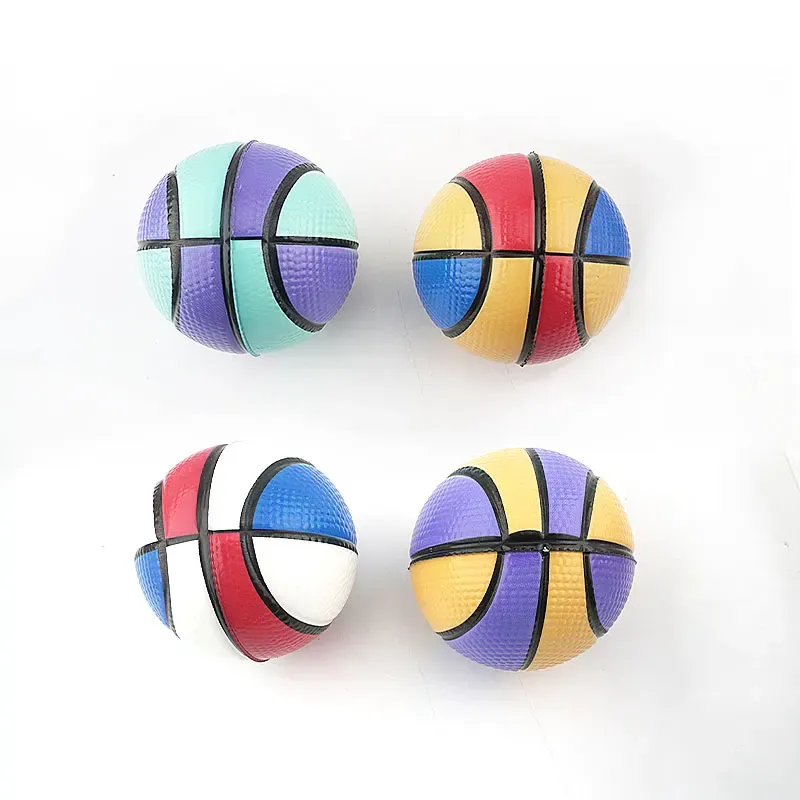 Custom Logo Rainbow Cat Ball Stress Relief Toy Creamy Round Shape Soccer Squeeze Jumbo Stress Ball