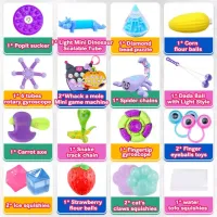 26 Piece 30Pcs Stress Relief Fidget Toys Set Sensory Ring Cube Spinners Treasure Chest Prizes Goodie Fidget Toys Set