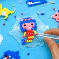 2019 Educational Kid Toys 10 Colors 2400 Pcs DIY Spray Crystal Art Crafts Pullzle Magic Beads