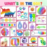 Huge Paw Silicone Chick Grape Squeeze Toys Gift Box Kawaii Boys Ball Eye Popping Squeeze Toys for Kids