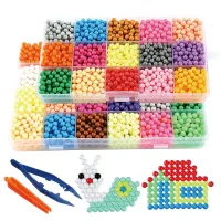 2021 New Educational Kid Toys 24 Colors Magic DIY Spray Crystal Fuse Drop Beads Shape Water Beads