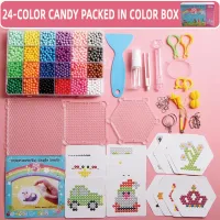 2021 New Educational Kid Toys 24 Colors Magic DIY Spray Crystal Fuse Drop Beads Shape Water Beads