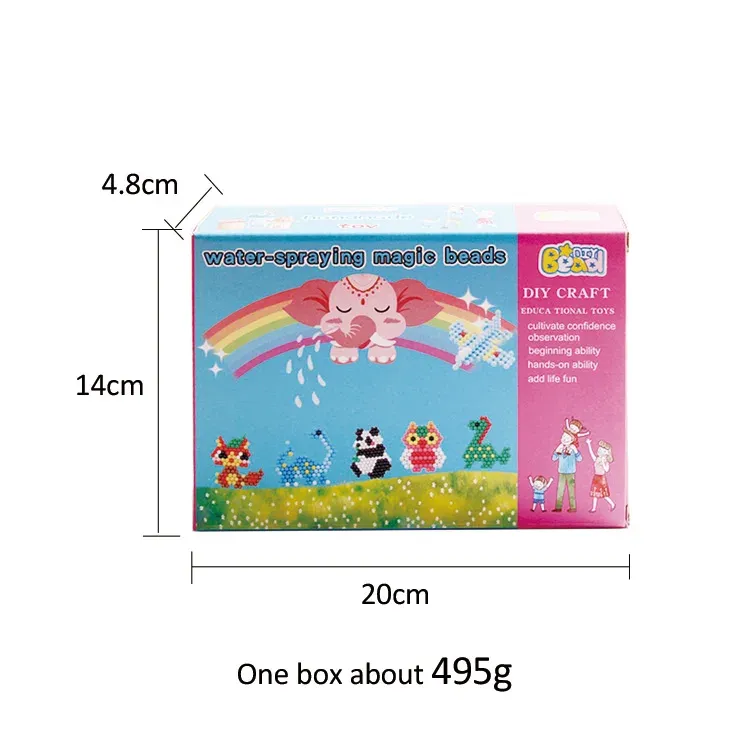 2021 New Educational Kid Toys 24 Colors Magic DIY Spray Crystal Fuse Drop Beads Shape Water Beads