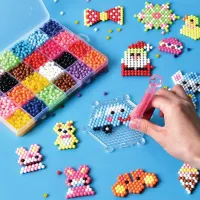 2021 New Educational Kid Toys 24 Colors Magic DIY Spray Crystal Fuse Drop Beads Shape Water Beads