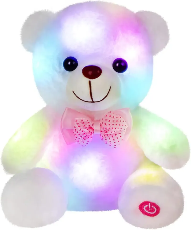 Plush Toy Factory Stuffed Animals Wholesale Glow in the Dark Teddy Bear Baby Soft Glow Toys for Kids