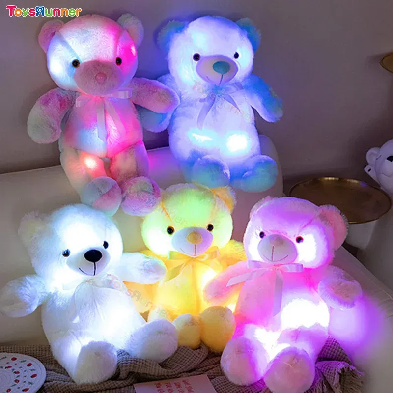 Plush Toy Factory Stuffed Animals Wholesale Glow in the Dark Teddy Bear Baby Soft Glow Toys for Kids