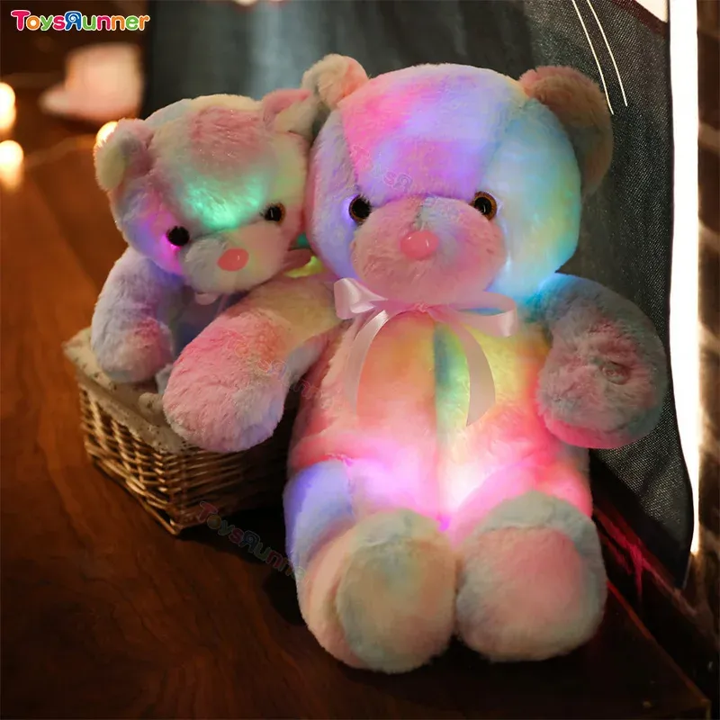 Plush Toy Factory Stuffed Animals Wholesale Glow in the Dark Teddy Bear Baby Soft Glow Toys for Kids