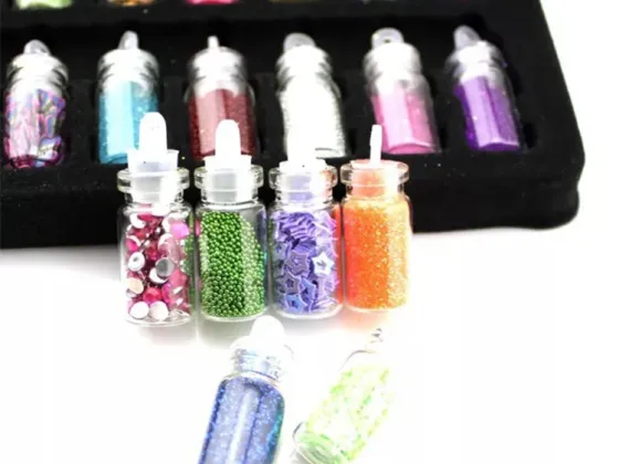 48 Colors Hot Selling OEM Crystal Drops Glowing Glue Diy Slime Glue Activator Glitter Powder