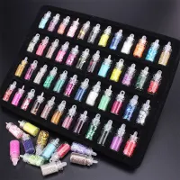 48 Colors Hot Selling OEM Crystal Drops Glowing Glue Diy Slime Glue Activator Glitter Powder