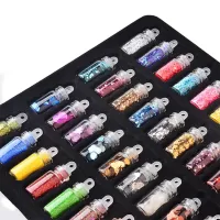 48 Colors Hot Selling OEM Crystal Drops Glowing Glue Diy Slime Glue Activator Glitter Powder