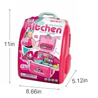 2022 Kids Girls Play Kitchen Toy Set Super Chef Classic Utensils Pink Rice Cooker Toy Kitchen