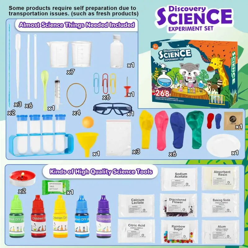 Frontier Color Children'S Kids Toy Set Experimental Sets 268 Diy Kid Science Experiment Kits Toy for Playing