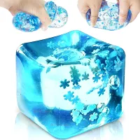 New Arrival Calming Sensory Squeeze Balls 3D Rubber Fidget Toy Kids Adults Effective Anxiety Stress Relief Squishy Ice Cube