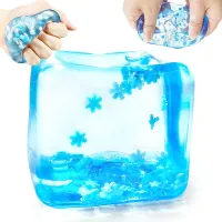 New Arrival Calming Sensory Squeeze Balls 3D Rubber Fidget Toy Kids Adults Effective Anxiety Stress Relief Squishy Ice Cube