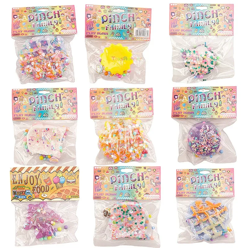 Decompression Toys Pinch Taba Family Squishy Simulated Bread Doughnut Paw Donut Stress Ball Cute Pvc Sensory Squeeze Toys