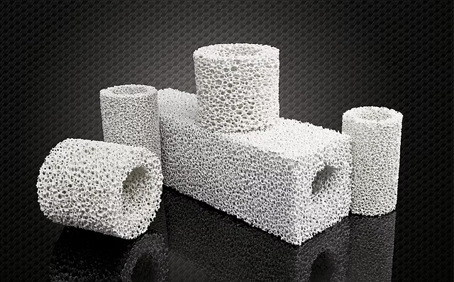 Ceramic foam filter for aluminum