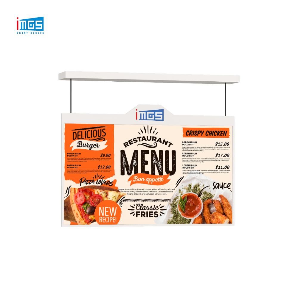 Dual sided Screen Ceiling Mounted Digital Signage