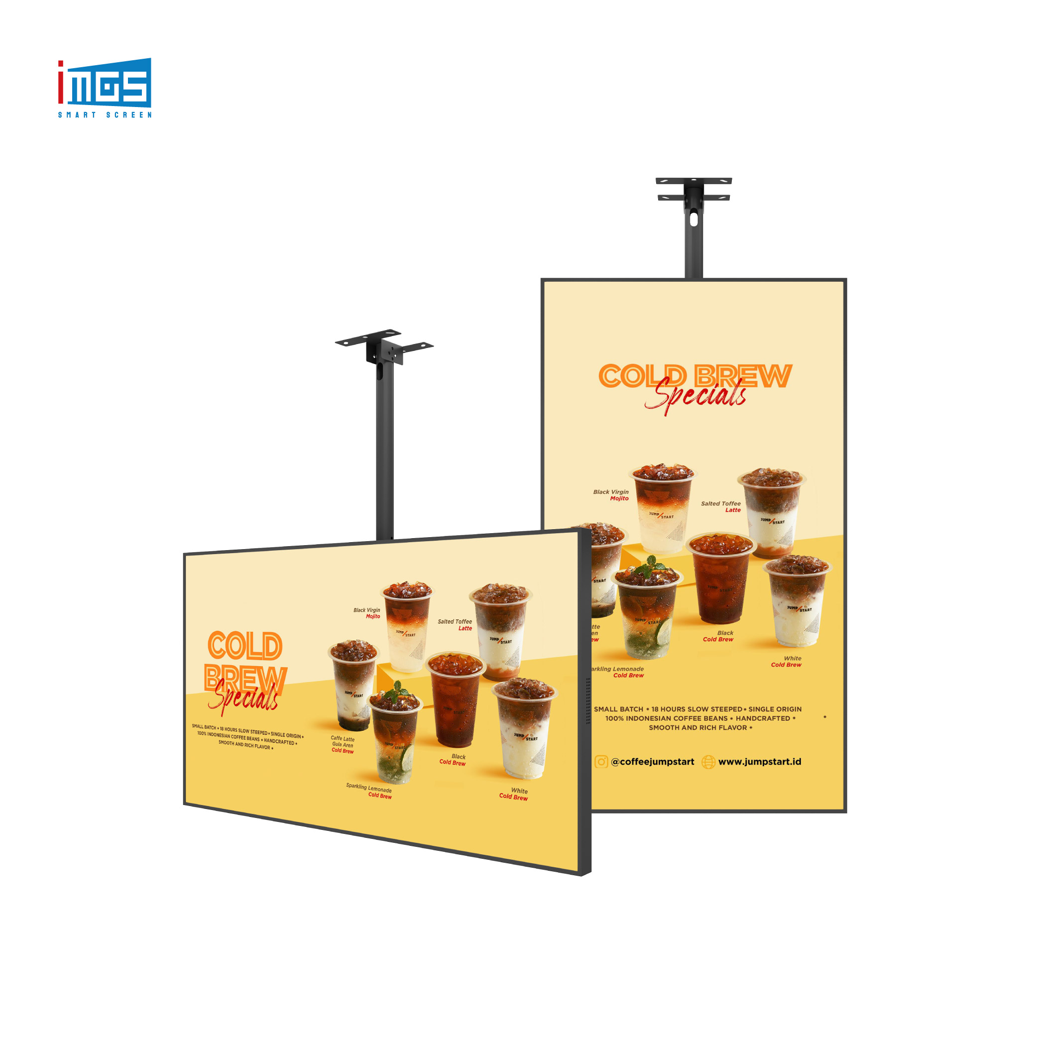 Ceiling Mounted Digital Menu Board AD Screen