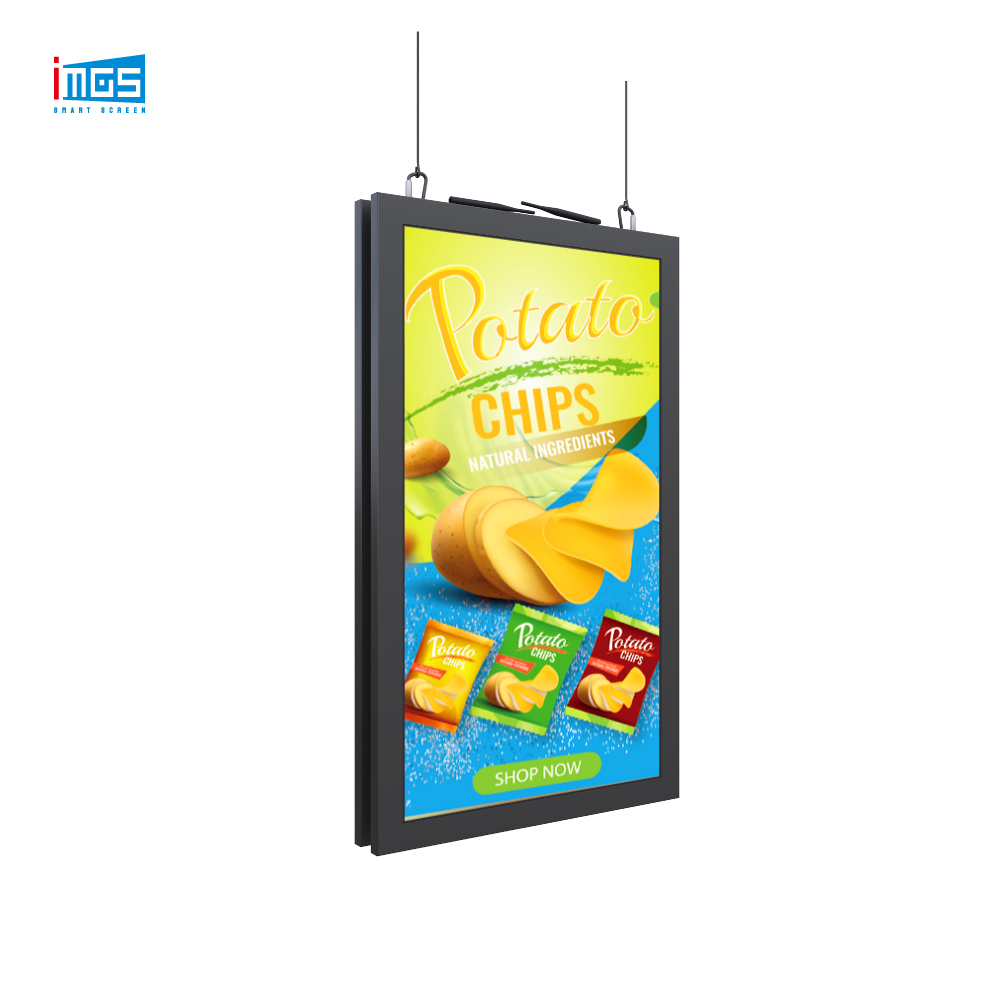 Double Sided Lcd Display Ceiling Mounted Digital Signage