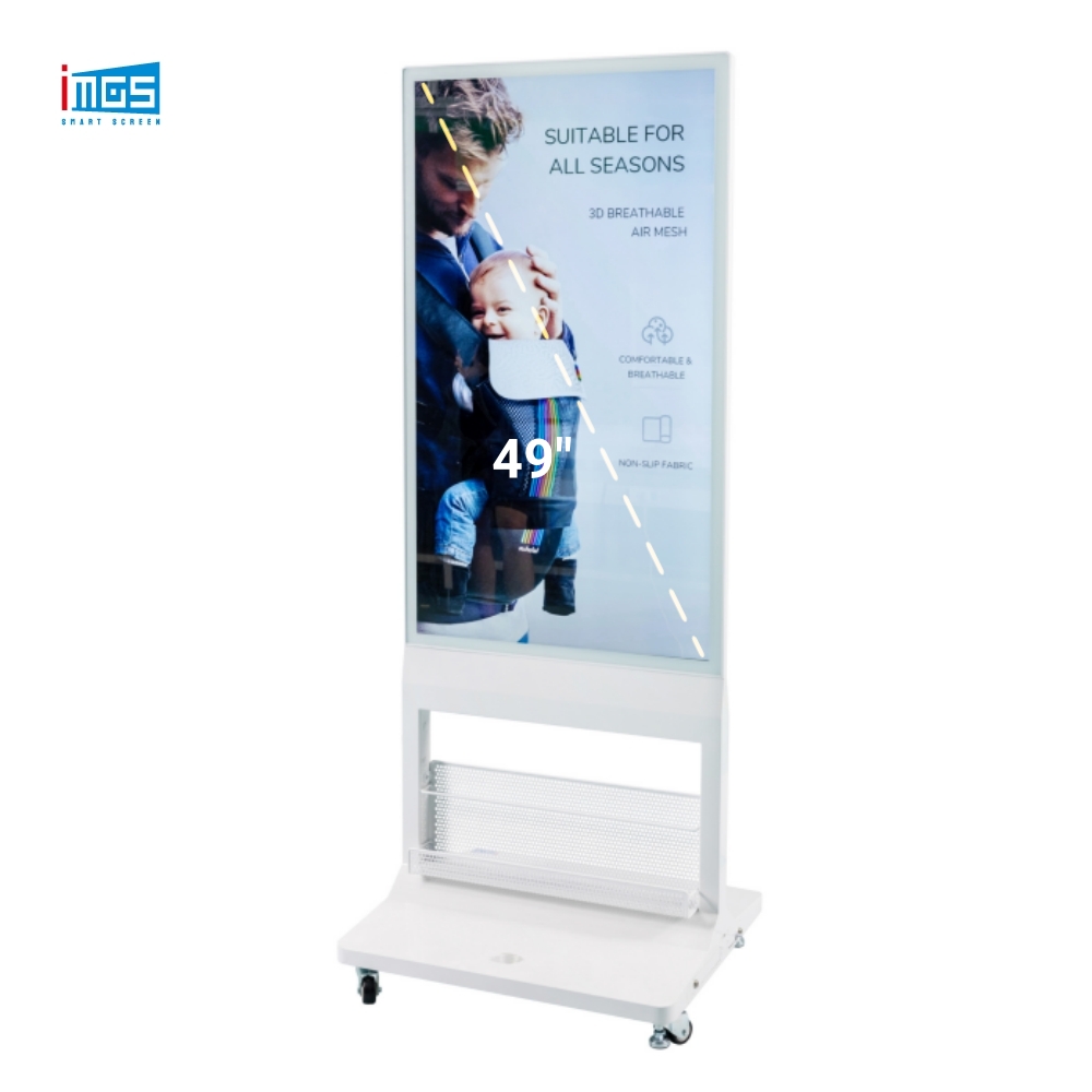 Advertising Screen Digital Signage Kiosk With Magazine Rack