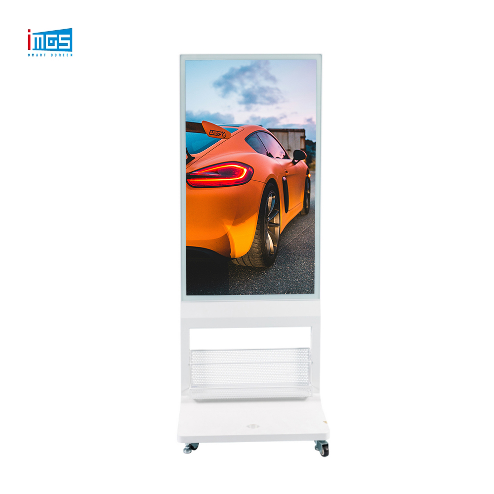 Advertising Screen Digital Signage Kiosk With Magazine Rack