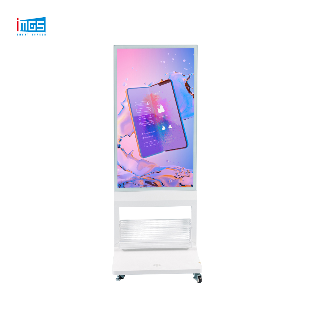 Advertising Screen Digital Signage Kiosk With Magazine Rack