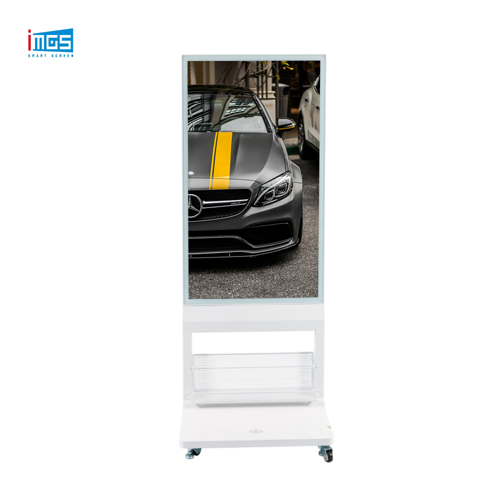 Advertising Screen Digital Signage Kiosk With Magazine Rack